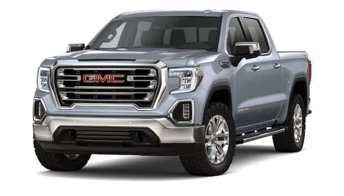 SLE, SLT, & Elevation Sierra 1500 front facing of all trims